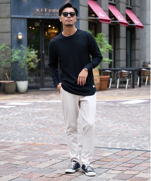 SILVER BULLET(シルバーバレット)の「『JEMORGAN LONG JOHNS/ジェーイーモーガンロングジョーンズ』CVCワッフルフルラグラン長袖Tシャツ【+】(Tシャツ/カットソー・メンズ・ダークベージュ/ブラック/杢グレー/ネイビー/ホワイト・XL/L/M)」の9枚目の写真
