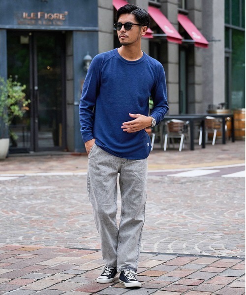 SILVER BULLET(シルバーバレット)の「『JEMORGAN LONG JOHNS/ジェーイーモーガンロングジョーンズ』CVCワッフルフルラグラン長袖Tシャツ【+】(Tシャツ/カットソー・メンズ・ダークベージュ/ブラック/杢グレー/ネイビー/ホワイト・XL/L/M)」の18枚目の写真