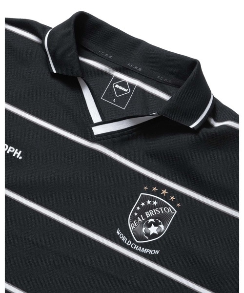F.C.Real Bristol（エフシーレアルブリストル）の「CHAMPIONS BORDER S/S GAME SHIRT（ポロシャツ・メンズ・ブラック/ホワイト/イエロー・X-LARGE/LARGE/MEDIUM/SMALL/XX-LARGE）」の7枚目の写真