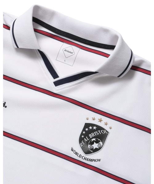 F.C.Real Bristol（エフシーレアルブリストル）の「CHAMPIONS BORDER S/S GAME SHIRT（ポロシャツ・メンズ・ブラック/ホワイト/イエロー・X-LARGE/LARGE/MEDIUM/SMALL/XX-LARGE）」の9枚目の写真