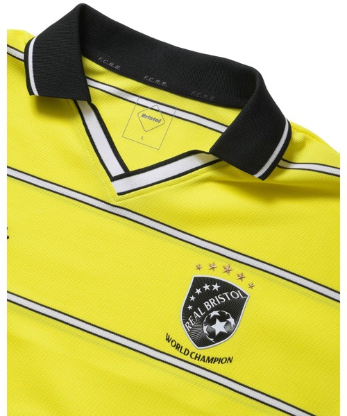 F.C.Real Bristol（エフシーレアルブリストル）の「CHAMPIONS BORDER S/S GAME SHIRT（ポロシャツ・メンズ・ブラック/ホワイト/イエロー・X-LARGE/LARGE/MEDIUM/SMALL/XX-LARGE）」の11枚目の写真