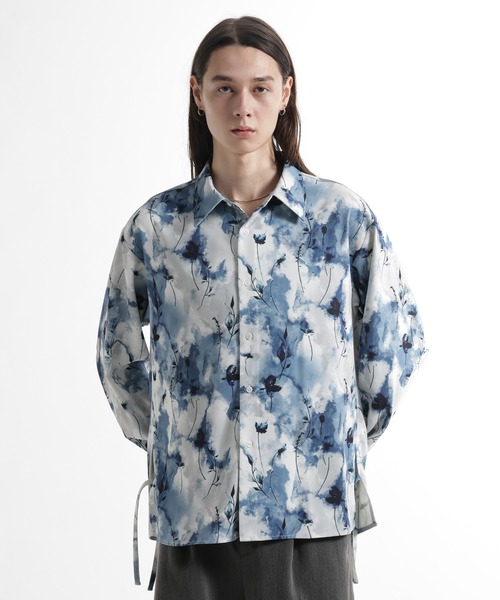 HARE（ハレ）の「アートフラワーガラシャツ(HARE)（シャツ/ブラウス・メンズ・ホワイト/ブラック/パープル・FREE）」の4枚目の写真