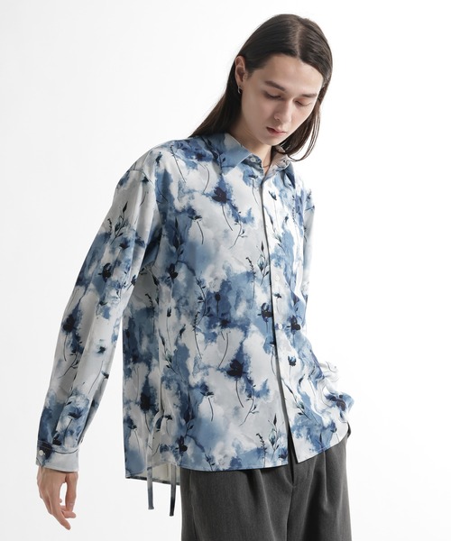 HARE（ハレ）の「アートフラワーガラシャツ(HARE)（シャツ/ブラウス・メンズ・ホワイト/ブラック/パープル・FREE）」の5枚目の写真