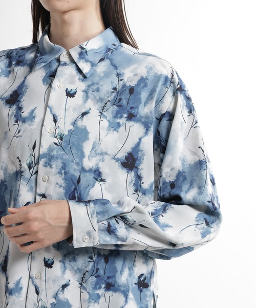 HARE（ハレ）の「アートフラワーガラシャツ(HARE)（シャツ/ブラウス・メンズ・ホワイト/ブラック/パープル・FREE）」の15枚目の写真