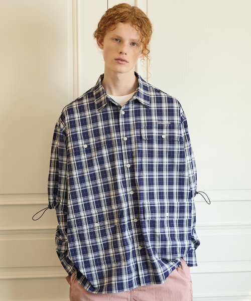 WaiKei(ワイケイ)の「レイヤードチェックシャツネイビー(シャツ/ブラウス・レディース・その他・1/3/2)」の3枚目の写真