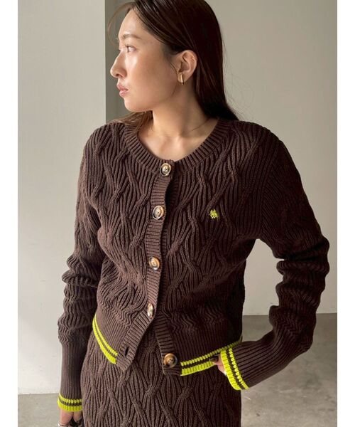 POLO BCSコラボ】コットンケーブルニットカーディガンスカート