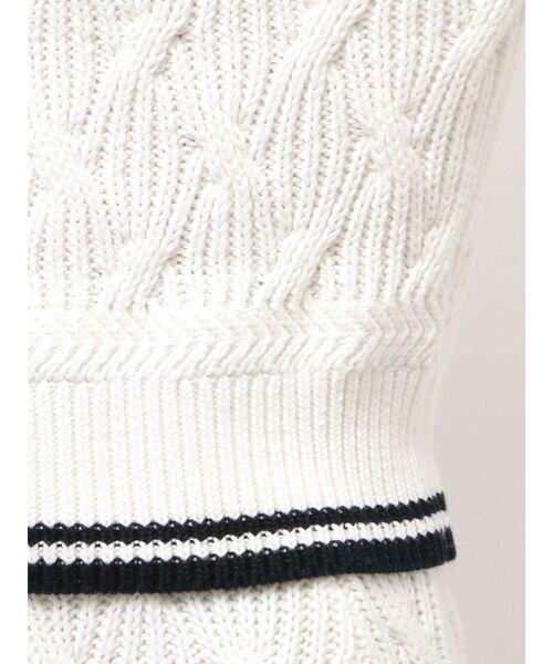 POLO BCS（ポロ ビーシーエス）の「【POLO BCSコラボ】コットンケーブルニットカーディガンスカートセットアップ（ワンピース・レディース・ホワイト/ライトブルー/ブラウン・MEDIUM/SMALL）」の20枚目の写真