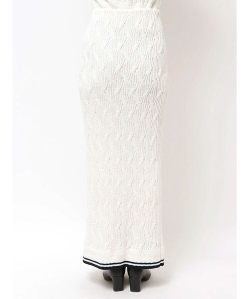 POLO BCS（ポロ ビーシーエス）の「【POLO BCSコラボ】コットンケーブルニットカーディガンスカートセットアップ（ワンピース・レディース・ホワイト/ライトブルー/ブラウン・MEDIUM/SMALL）」の17枚目の写真
