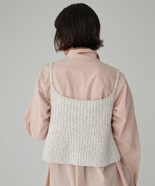 BABYLONE（バビロン）の「ツイードライクニットキャミ（キャミソール・レディース・ベージュ/ブルー・フリー）」の20枚目の写真