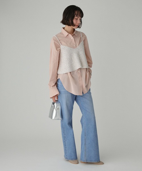 BABYLONE（バビロン）の「ツイードライクニットキャミ（キャミソール・レディース・ベージュ/ブルー・フリー）」の21枚目の写真