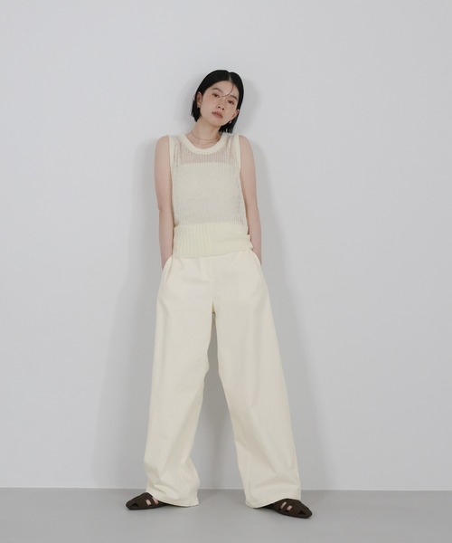 select MOCA(セレクトモカ)の「ハイウエストコットンカーブシルエットパンツ(その他パンツ・レディース・グレー/ホワイト/ブラウン・MEDIUM/LARGE)」の11枚目の写真