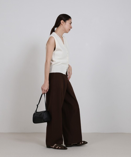 select MOCA（セレクトモカ）の「ハイウエストコットンカーブシルエットパンツ（その他パンツ・レディース・グレー/ホワイト/ブラウン・MEDIUM/LARGE）」の9枚目の写真