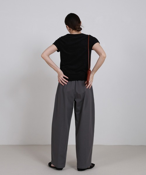 select MOCA(セレクトモカ)の「ハイウエストコットンカーブシルエットパンツ(その他パンツ・レディース・グレー/ホワイト/ブラウン・MEDIUM/LARGE)」の8枚目の写真