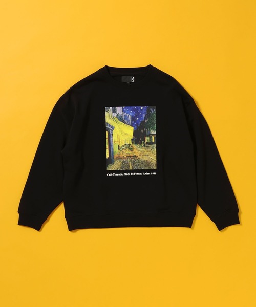 LAKOLE（ラコレ）の「【ラコレ アート】絵画裏毛プルオーバー / 635322（スウェット・メンズ・ホワイト/ホワイト系その他2/ブラック/ブラック系その他2・MEDIUM/LARGE）」の4枚目の写真