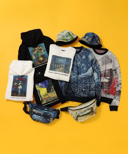 LAKOLE（ラコレ）の「【ラコレ アート】絵画裏毛プルオーバー / 635322（スウェット・メンズ・ホワイト/ホワイト系その他2/ブラック/ブラック系その他2・MEDIUM/LARGE）」の5枚目の写真