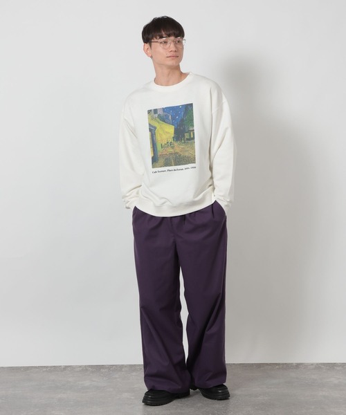 LAKOLE（ラコレ）の「【ラコレ アート】絵画裏毛プルオーバー / 635322（スウェット・メンズ・ホワイト/ホワイト系その他2/ブラック/ブラック系その他2・MEDIUM/LARGE）」の6枚目の写真