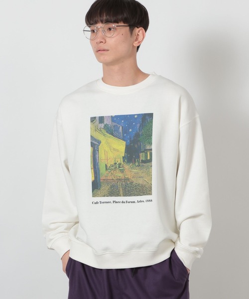 LAKOLE（ラコレ）の「【ラコレ アート】絵画裏毛プルオーバー / 635322（スウェット・メンズ・ホワイト/ホワイト系その他2/ブラック/ブラック系その他2・MEDIUM/LARGE）」の7枚目の写真