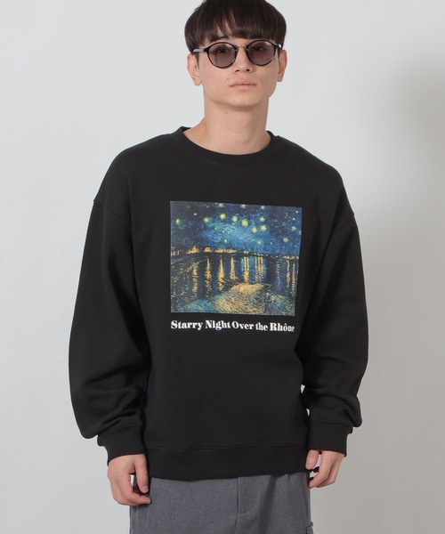 LAKOLE（ラコレ）の「【ラコレ アート】絵画裏毛プルオーバー / 635322（スウェット・メンズ・ホワイト/ホワイト系その他2/ブラック/ブラック系その他2・MEDIUM/LARGE）」の12枚目の写真