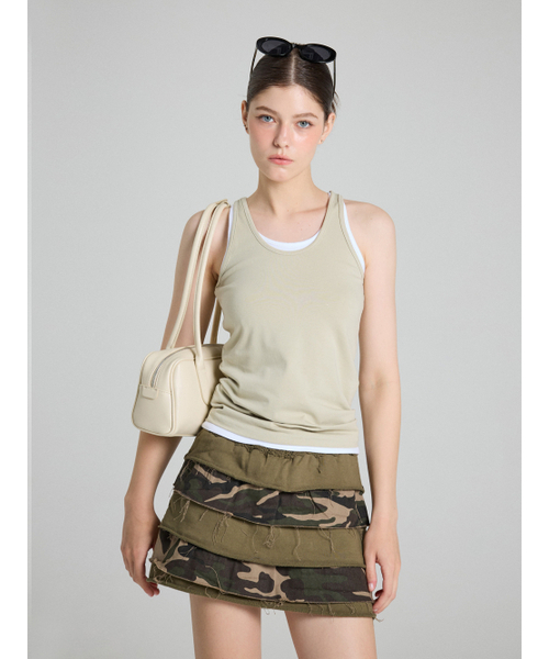 SALAD BAGUNI(サラダバグニ)の「Deep back basic tank - olive(Tシャツ/カットソー・レディース・その他・FREE)」の3枚目の写真