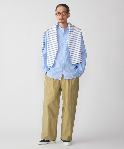SHIPS（シップス）の「SHIPS: AUTHENTIC ナイロン カルゼ ワイド パンツ（その他パンツ・メンズ・ベージュ/ブルー/ナチュラル・SMALL/LARGE/MEDIUM）」の6枚目の写真