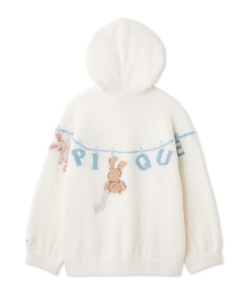 JUNIOR】エアリーモコウォッシングアニマルジャガードパーカ（ルーム