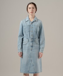 Levi's（リーバイス）の「Levi's/リーバイス Aラインデニムウエスタンドレス（シャツワンピース）」
