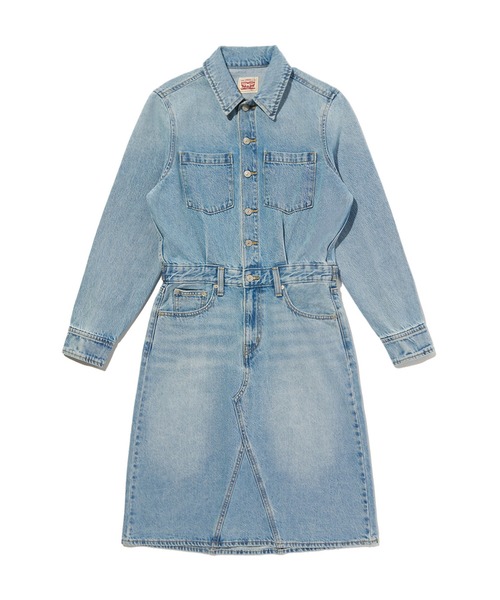 Levi's（リーバイス）の「Levi's/リーバイス Aラインデニムウエスタンドレス（シャツワンピース・レディース・ライトインディゴブルー・XS/S/M）」の7枚目の写真