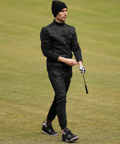 DIVINER GOLF(ディバイナー ゴルフ)の「【DIVINER GOLF】中綿キルト切替ジョガーパンツ メンズ ゴルフウェア ストレッチ ロングパンツ セットアップ対応 裏起毛 冬服(その他パンツ・メンズ・ブラック/チャコール・L/XL/XXL/M)」の3枚目の写真