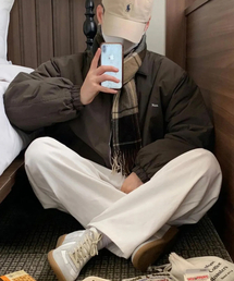 NUS（ナス）の「YEI Logo Padding Jacket (brown)（ダウンジャケット/コート）」