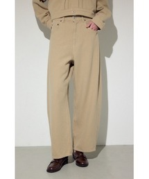 【身長/骨格別着用画像あり】コットンリネンカーブワイドパンツ 春服 秋服 ルーズシルエット 体系カバー