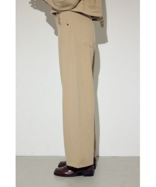 AZUL by moussy（アズールバイマウジー）の「【身長/骨格別着用画像あり】コットンリネンカーブワイドパンツ　春服　秋服　ルーズシルエット　体系カバー（スラックス・レディース・ブラック/ベージュ/アイボリー・MEDIUM/SMALL）」の22枚目の写真