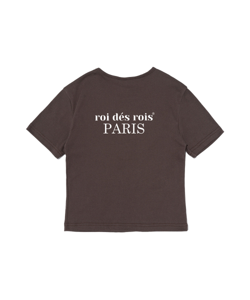 ROIDESROIS(ロワデロワ)の「オリジンパリ クロップ半袖Tシャツ (ブラウン)(Tシャツ/カットソー・レディース・その他・FREE)」の3枚目の写真