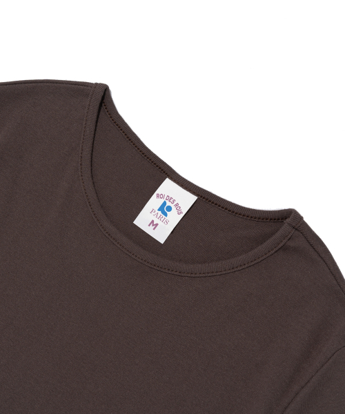 ROIDESROIS(ロワデロワ)の「オリジンパリ クロップ半袖Tシャツ (ブラウン)(Tシャツ/カットソー・レディース・その他・FREE)」の4枚目の写真