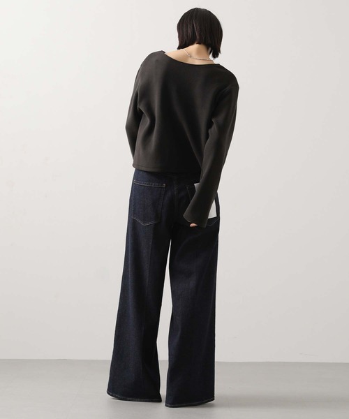 Gready Brilliant（グレディブリリアン）の「２ｗａｙシャギー楕円金釦カットソー（Tシャツ/カットソー・レディース・ブラック/アイボリー・38）」の14枚目の写真