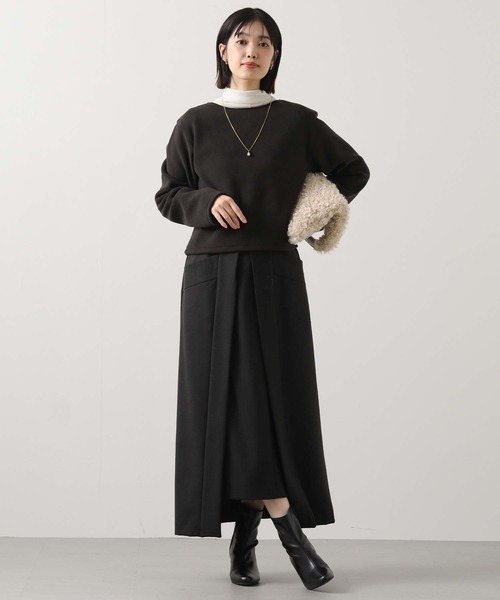 Gready Brilliant（グレディブリリアン）の「２ｗａｙシャギー楕円金釦カットソー（Tシャツ/カットソー・レディース・ブラック/アイボリー・38）」の8枚目の写真