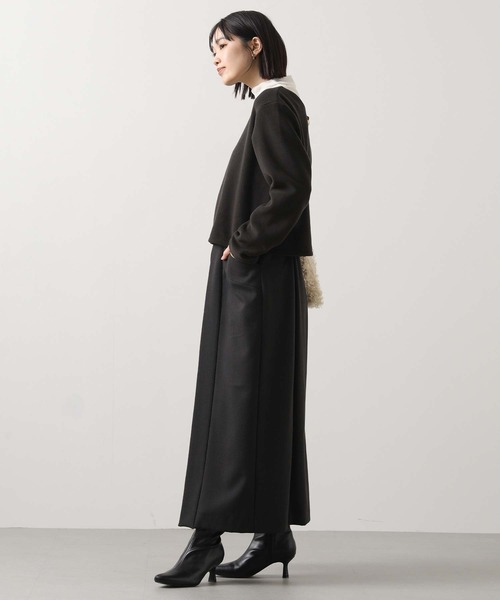 Gready Brilliant（グレディブリリアン）の「２ｗａｙシャギー楕円金釦カットソー（Tシャツ/カットソー・レディース・ブラック/アイボリー・38）」の9枚目の写真