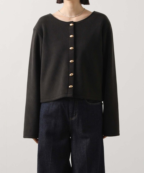 Gready Brilliant（グレディブリリアン）の「２ｗａｙシャギー楕円金釦カットソー（Tシャツ/カットソー・レディース・ブラック/アイボリー・38）」の12枚目の写真