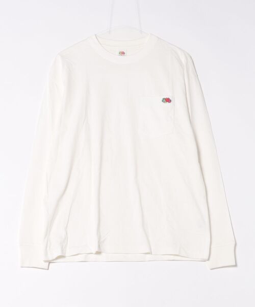 FRUIT OF THE LOOM(フルーツオブザルーム)の「【ST】【FRUIT OF THE LOOM】アメリカコットン ロングTシャツ(Tシャツ/カットソー・レディース・オフホワイト/ネイビー/グレー・LARGE/MEDIUM/SMALL/X-LARGE)」の2枚目の写真