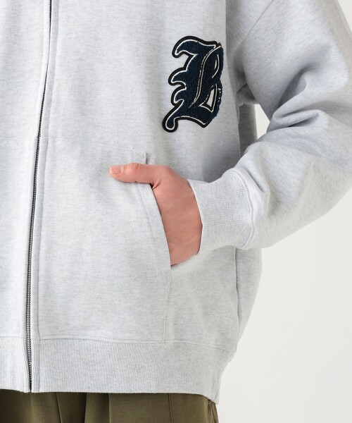 BEAMS HEART(ビームスハート)の「【5/21値下げ】レタード ジップ パーカー(スウェット・メンズ・ブラック/ライトグレー・SMALL/LARGE/MEDIUM)」の12枚目の写真
