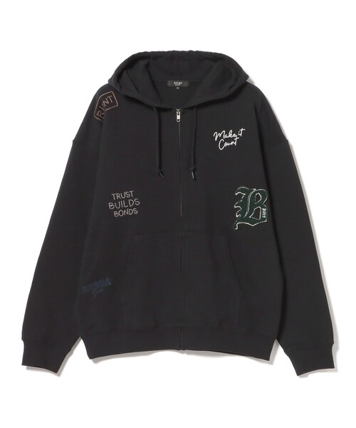BEAMS HEART(ビームスハート)の「【5/21値下げ】レタード ジップ パーカー(スウェット・メンズ・ブラック/ライトグレー・SMALL/LARGE/MEDIUM)」の8枚目の写真