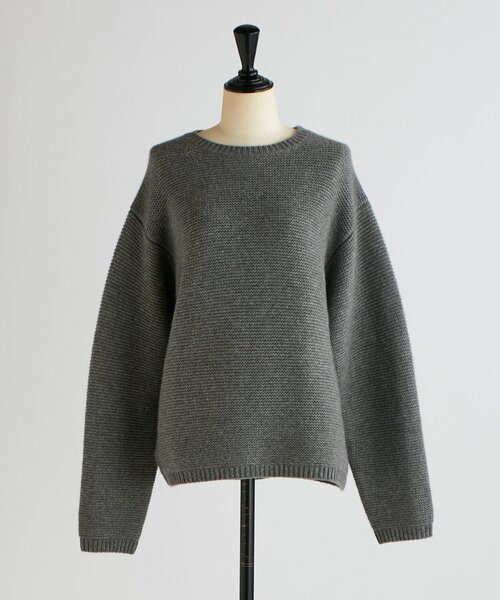 BEARDSLEY(ビアズリー)の「《SOFIE D'HOORE》カシミヤ畦編みニット(ニット/セーター・レディース・アイボリー/グレー・SMALL)」の5枚目の写真