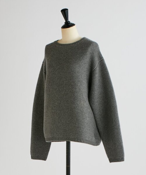 BEARDSLEY(ビアズリー)の「《SOFIE D'HOORE》カシミヤ畦編みニット(ニット/セーター・レディース・アイボリー/グレー・SMALL)」の6枚目の写真