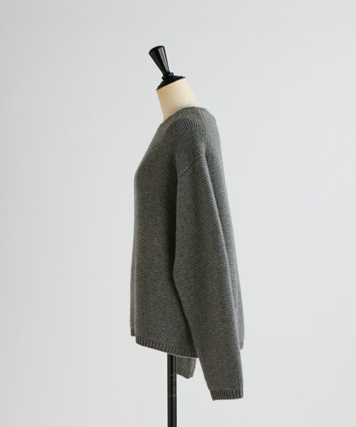 BEARDSLEY(ビアズリー)の「《SOFIE D'HOORE》カシミヤ畦編みニット(ニット/セーター・レディース・アイボリー/グレー・SMALL)」の7枚目の写真