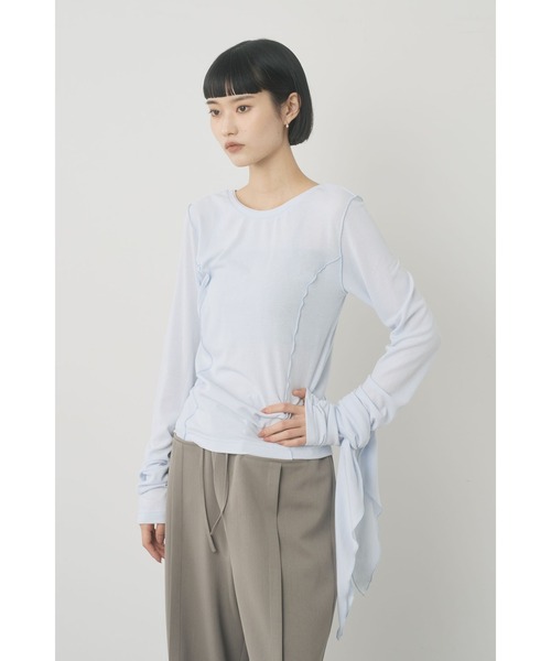Limue(リミュ)の「メローインナーロングカットソー(Tシャツ/カットソー・レディース・オフホワイト/イエロー/サックスブルー・FREE)」の3枚目の写真
