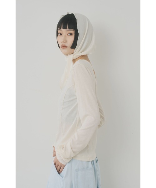 Limue(リミュ)の「メローインナーロングカットソー(Tシャツ/カットソー・レディース・オフホワイト/イエロー/サックスブルー・FREE)」の8枚目の写真