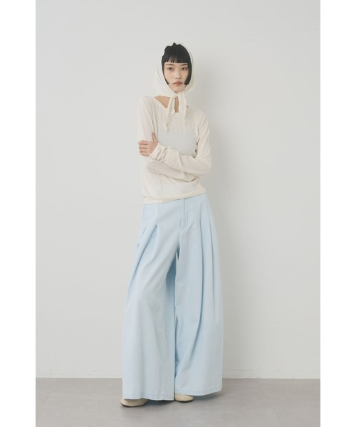 Limue(リミュ)の「メローインナーロングカットソー(Tシャツ/カットソー・レディース・オフホワイト/イエロー/サックスブルー・FREE)」の18枚目の写真