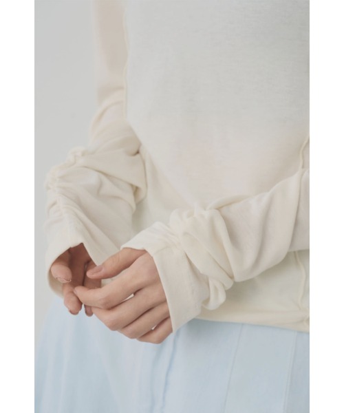 Limue(リミュ)の「メローインナーロングカットソー(Tシャツ/カットソー・レディース・オフホワイト/イエロー/サックスブルー・FREE)」の12枚目の写真