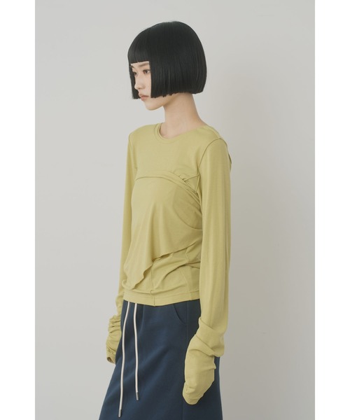 Limue(リミュ)の「メローインナーロングカットソー(Tシャツ/カットソー・レディース・オフホワイト/イエロー/サックスブルー・FREE)」の22枚目の写真