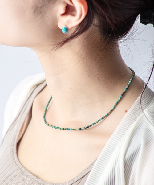 Harpo(アルポ)の「【Harpo/アルポ】 シルバー ネックレス ターコイズ NECKLACE CO237(ネックレス・レディース・ターコイズブルー・FREE)」の4枚目の写真