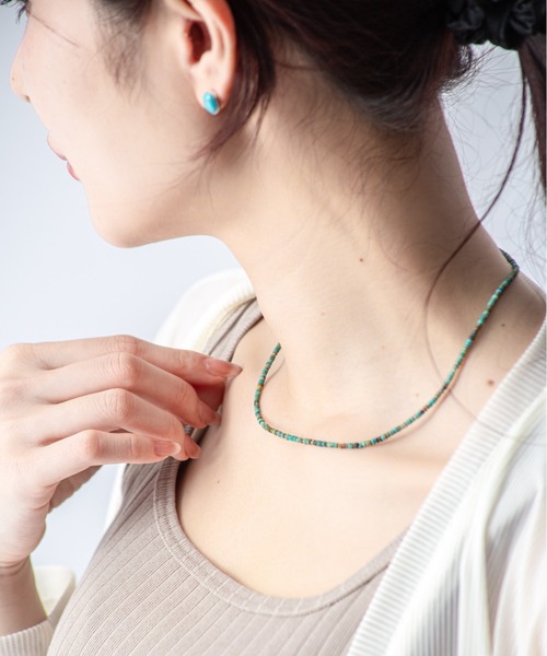 Harpo(アルポ)の「【Harpo/アルポ】 シルバー ネックレス ターコイズ NECKLACE CO237(ネックレス・レディース・ターコイズブルー・FREE)」の5枚目の写真